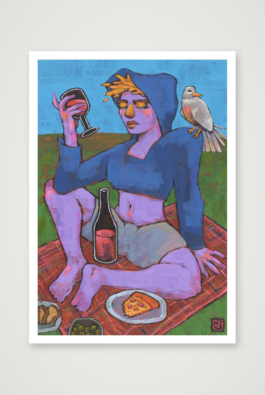 Apathetic Wolf At The Door — A3 (30×42cm, 12×17") Print only