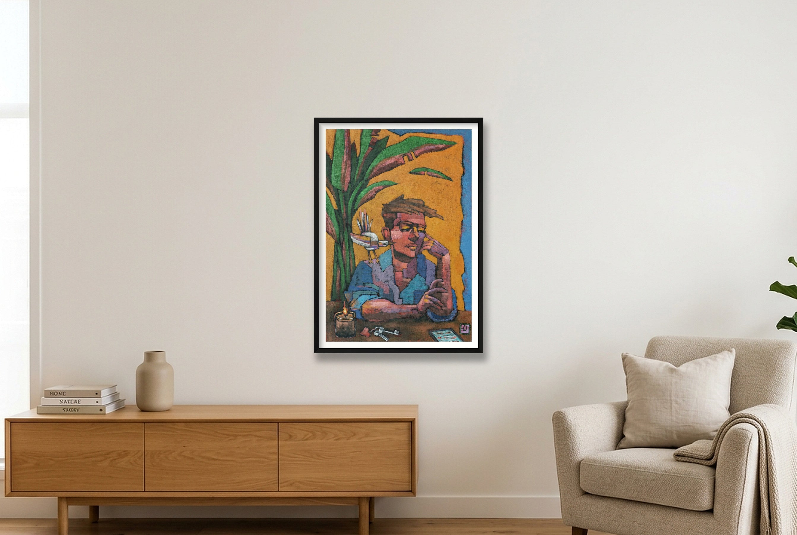 Drawing Breath In a Room With Closed Doors and Windows — A1 (23×33") Black Frame